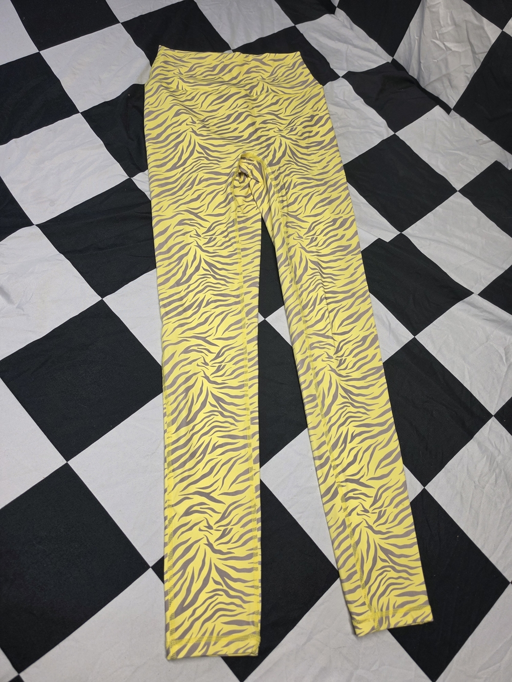 Yellow Zebra Print High-Waist Leggings - Picture 1 of 3